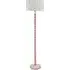 Bobbins Lemon Embroidered Drum Shade Floor Lamp - Pink