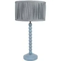 Bobbins Pleated Drum Shade LED Table Lamp - Powder Blue