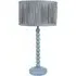 Bobbins Pleated Drum Shade LED Table Lamp - Powder Blue
