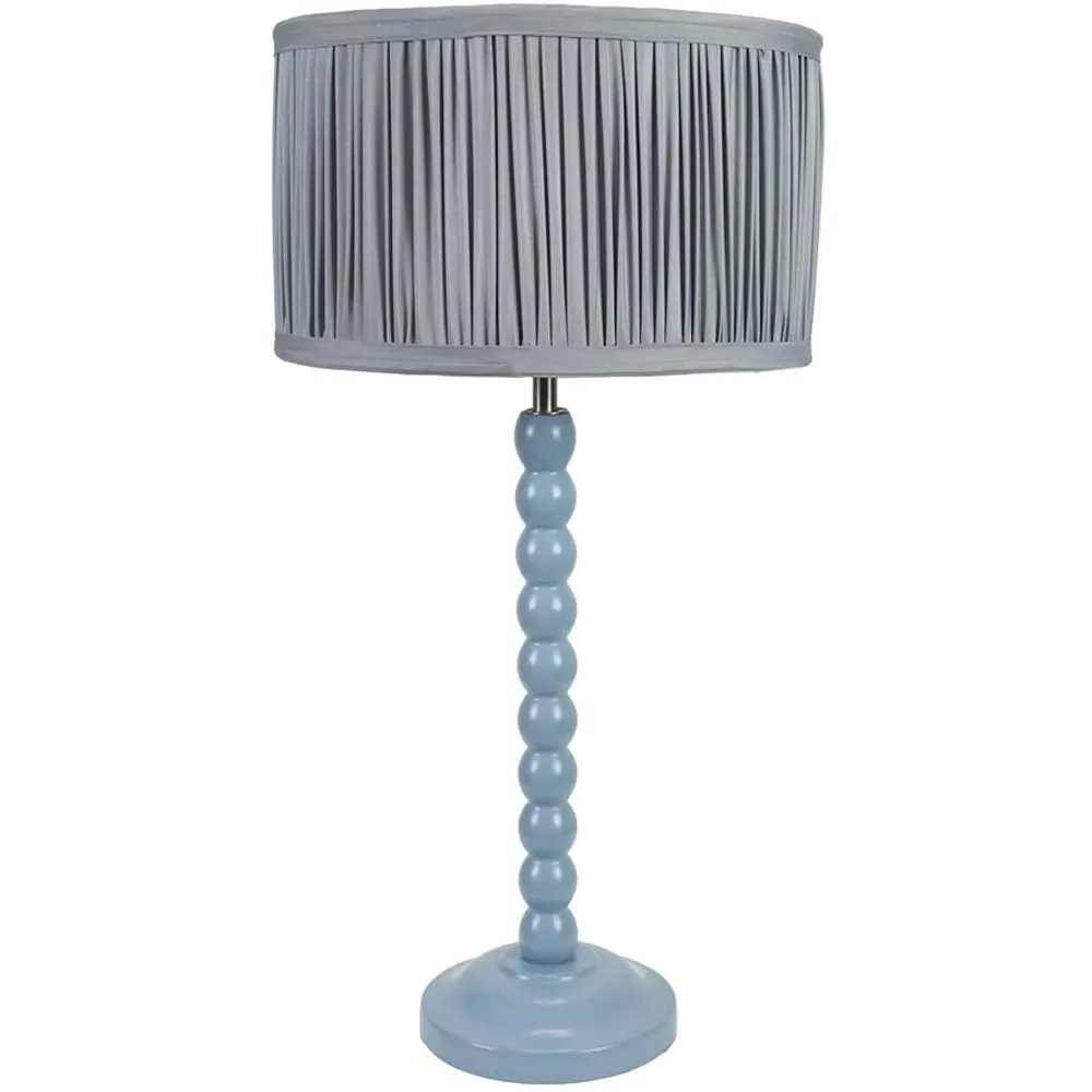 Bobbins Pleated Drum Shade LED Table Lamp - Powder Blue image