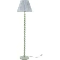 Bobbins Pleated Shade LED Floor Lamp - Sage Green