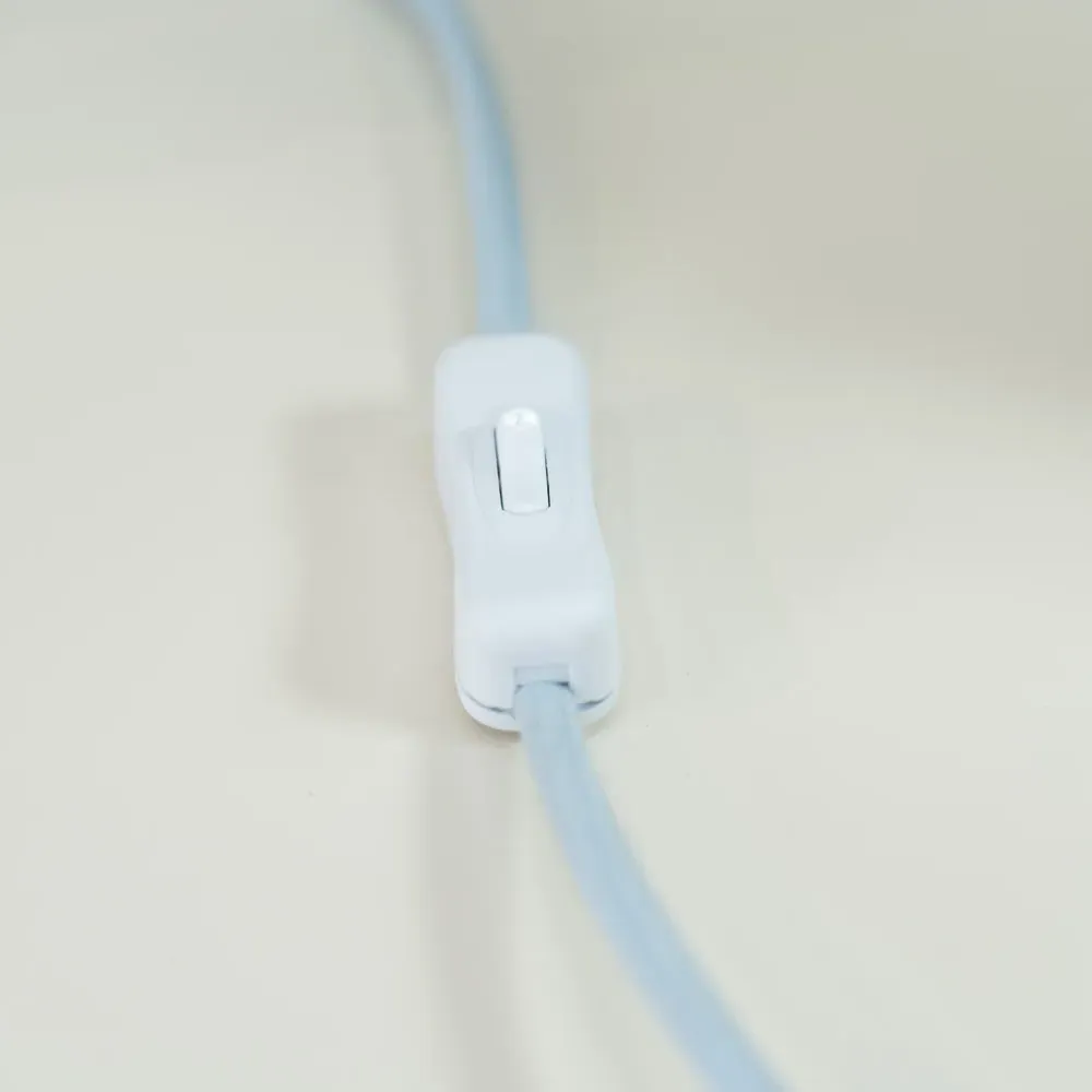 Bobbins Scallop Shade LED Floor Lamp - Powder Blue