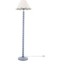 Bobbins Scallop Shade LED Floor Lamp - Powder Blue