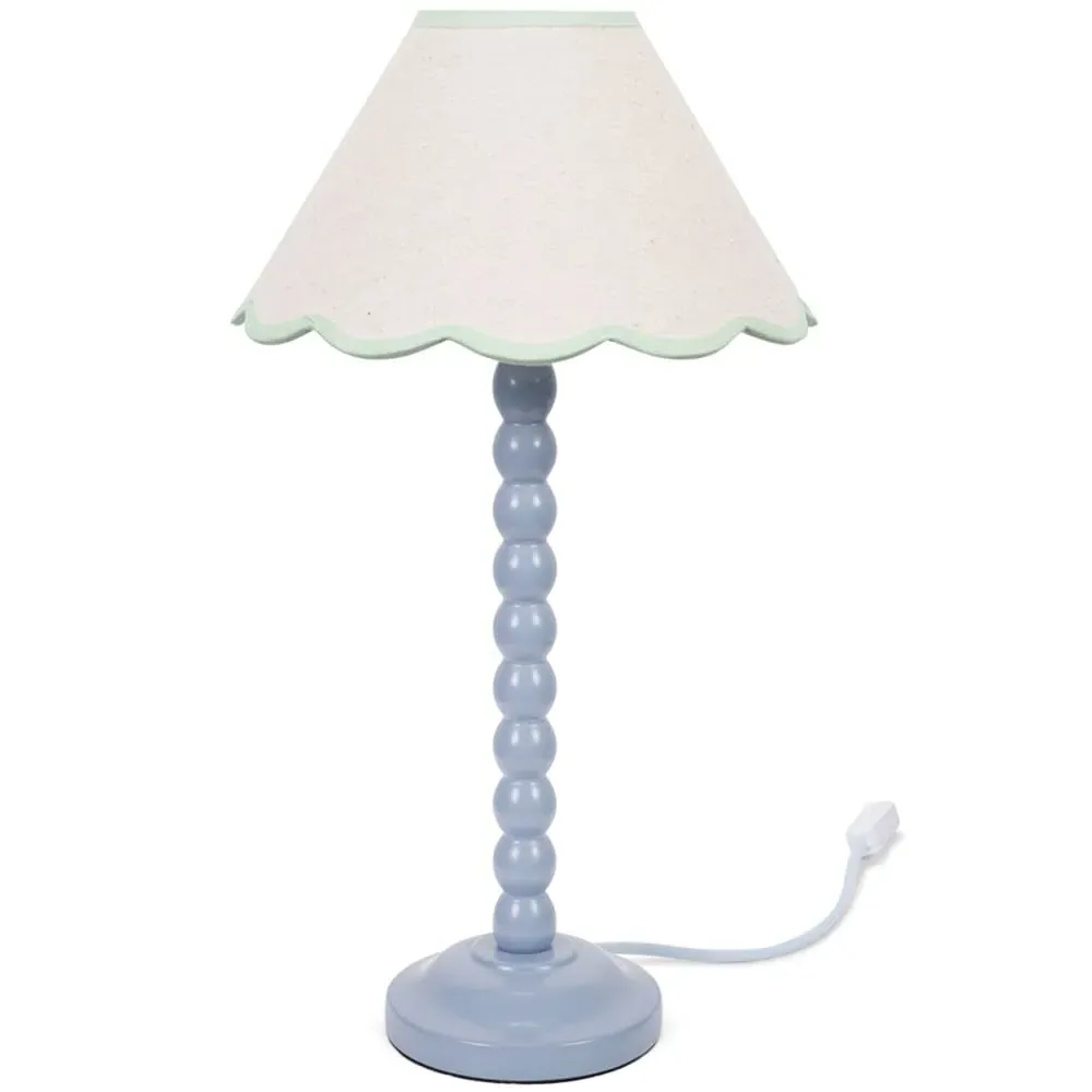 Bobbins Scallop Shade LED Floor Lamp - Powder Blue image