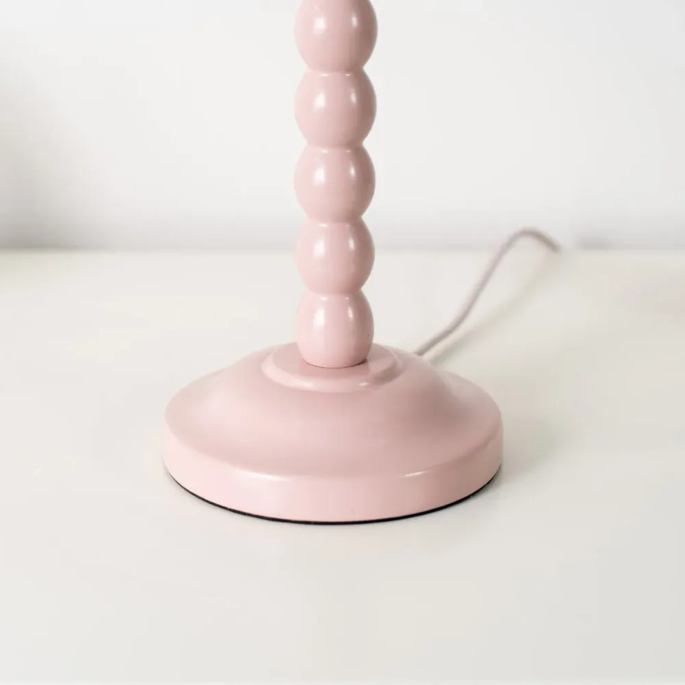 Bobbins Scallop Shade LED Floor Lamp - Rose Pink, Linen