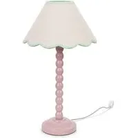 Bobbins Scallop Shade LED Floor Lamp - Rose Pink, Linen