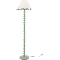 Bobbins Scallop Shade LED Floor Lamp - Sage Green, Linen