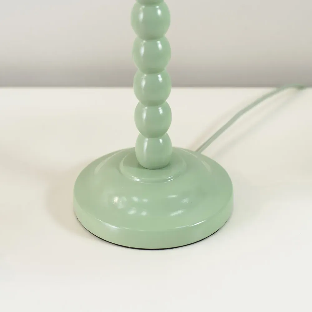 Bobbins Scallop Shade LED Table Lamp - Sage Green, Linen