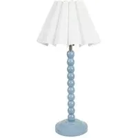 Bobbins Scallop Tapered Shade LED Table Lamp - Blue