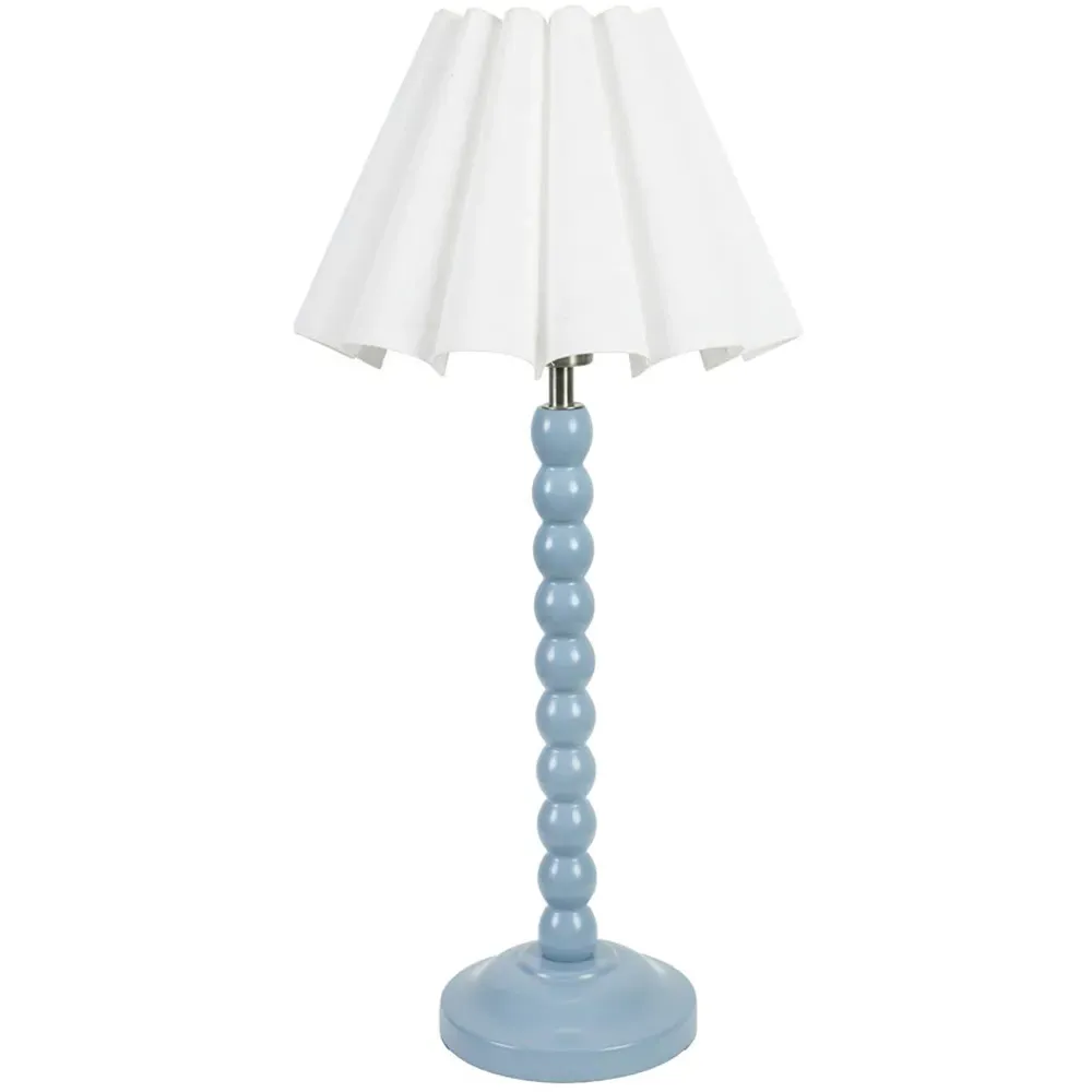 Bobbins Scallop Tapered Shade LED Table Lamp - Blue image