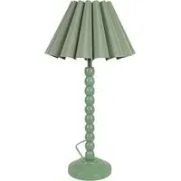 Bobbins Scallop Tapered Shade LED Table Lamp - Green