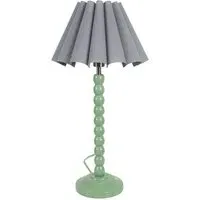 Bobbins Scallop Tapered Shade LED Table Lamp - Green