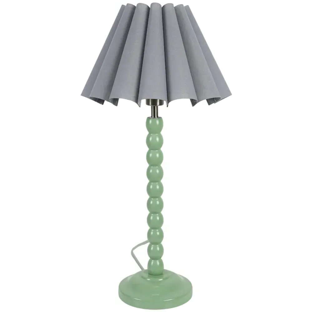 Bobbins Scallop Tapered Shade LED Table Lamp - Green