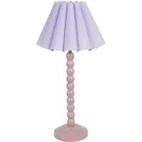 Bobbins Scallop Tapered Shade LED Table Lamp - Pink