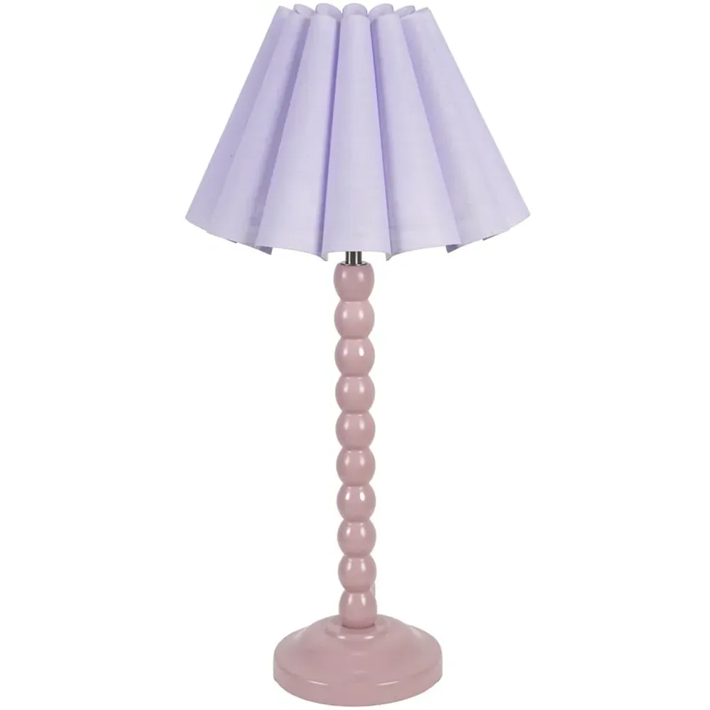 Bobbins Scallop Tapered Shade LED Table Lamp - Pink