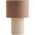 Bobby Clash Duo Fabric Table Lamp with Bulb - Brown