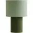 Bobby Clash Duo Fabric Table Lamp with Bulb - Green