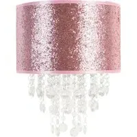 Bonita Pendant Lamp Shade with Droplets - Pink, Acrylic