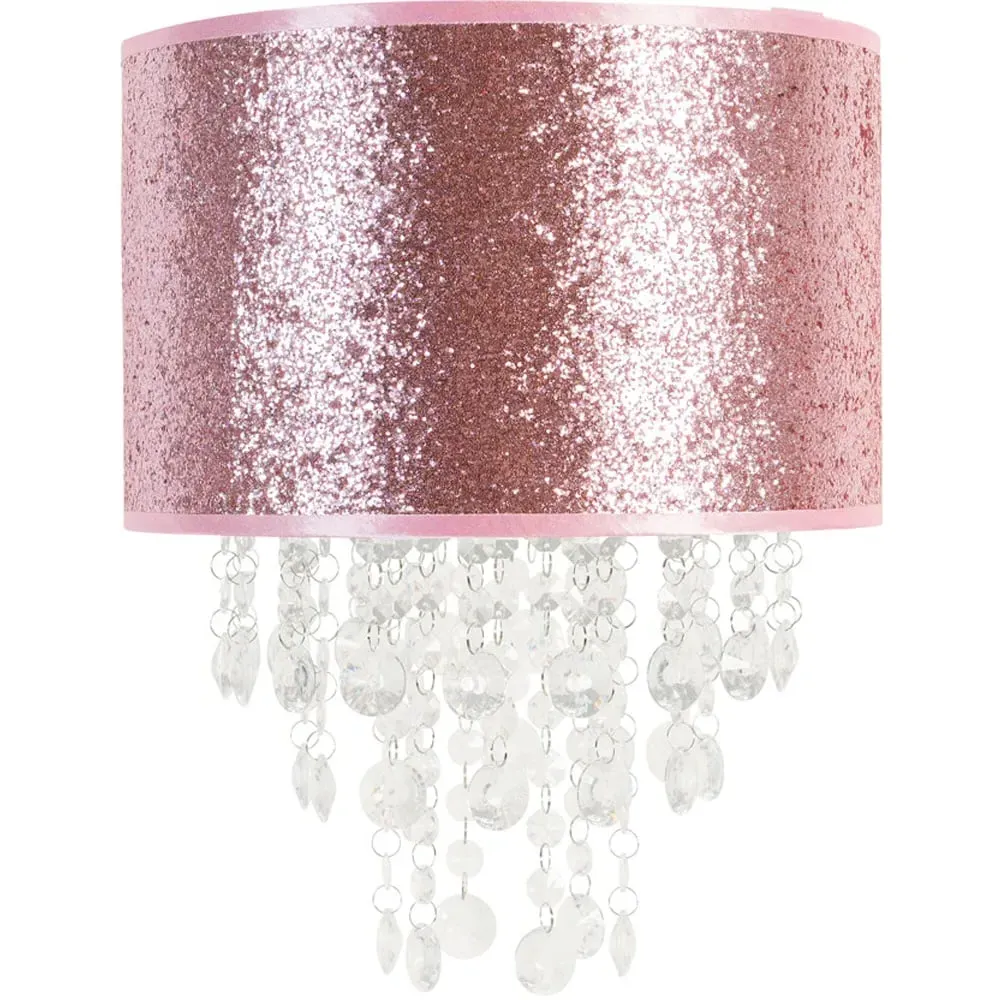 Bonita Pendant Lamp Shade with Droplets - Pink, Acrylic