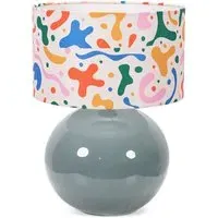 Bosco Ceramic LED Table Lamp - Eucalyptus, Abstract Shade