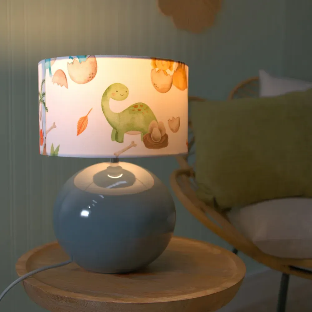 Bosco Ceramic LED Table Lamp - Eucalyptus, Dino Shade