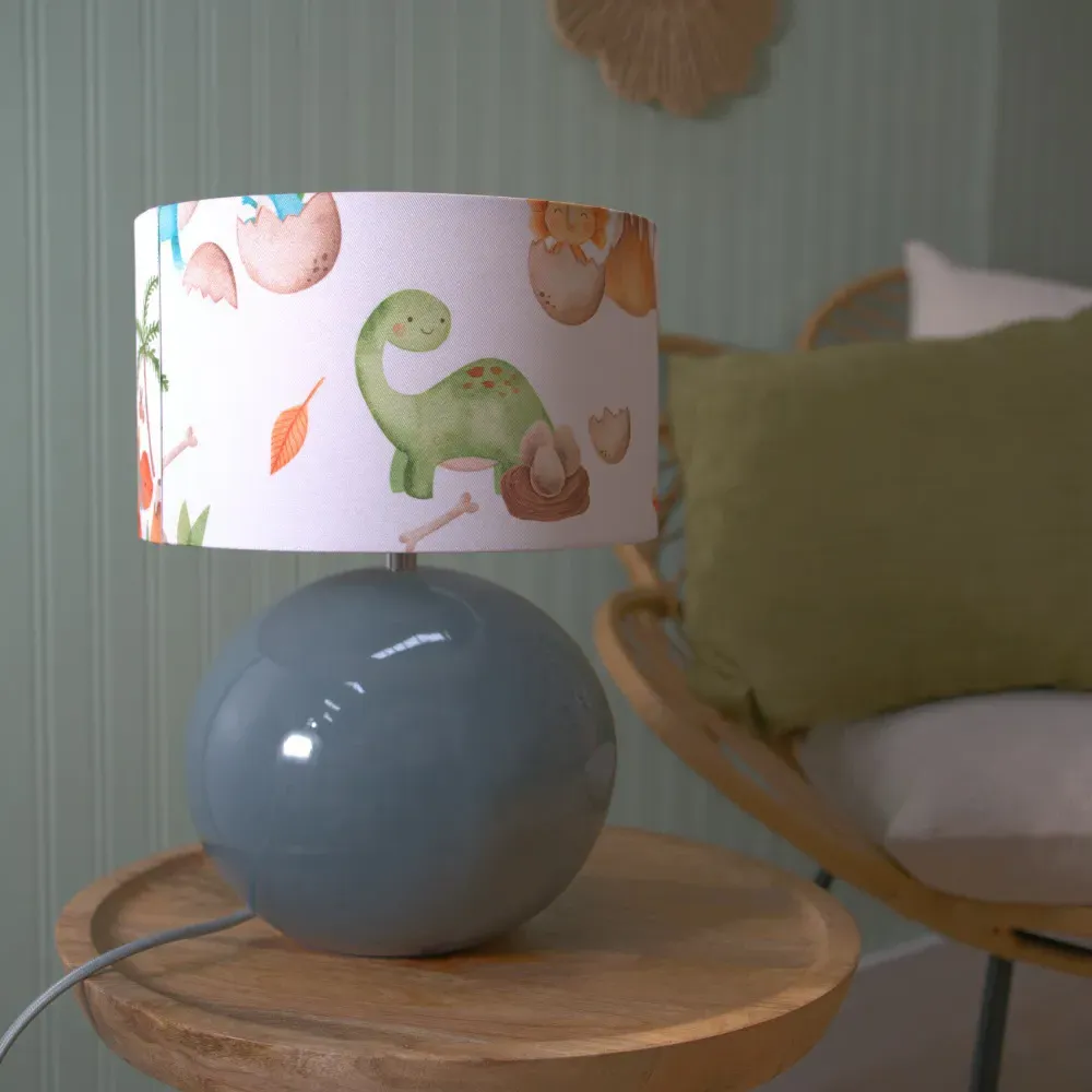Bosco Ceramic LED Table Lamp - Eucalyptus, Dino Shade