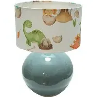 Bosco Ceramic LED Table Lamp - Eucalyptus, Dino Shade