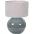 Bosco Ceramic LED Table Lamp - Eucalyptus, Grey Fabric Shade
