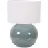 Bosco Ceramic LED Table Lamp - Eucalyptus, White Fabric Shade
