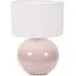 Bosco Ceramic LED Table Lamp - Natural Stone, White Fabric Shade