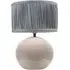 Bosco Ruched Pleated Drum Shade LED Table Lamp - Blue, Ceramic