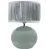 Bosco Ruched Pleated Drum Shade LED Table Lamp - Blue, Ceramic
