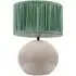 Bosco Ruched Pleated Drum Shade LED Table Lamp - Green, Ceramic