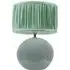 Bosco Ruched Pleated Drum Shade LED Table Lamp - Green, Ceramic