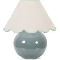 Bosco Scallop Shade Ceramic LED Table Lamp - Green, Ceramic