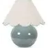 Bosco Scallop Shade Ceramic LED Table Lamp - Green, Ceramic