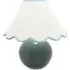 Bosco Scallop Shade Ceramic LED Table Lamp - Green, Ceramic