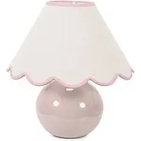 Bosco Scallop Shade Ceramic LED Table Lamp - Stone, Ceramic