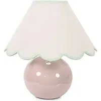 Bosco Scallop Shade Ceramic LED Table Lamp - Stone, Ceramic