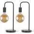 Bronx LED Table Lamp 2 Pack - Black, Metal