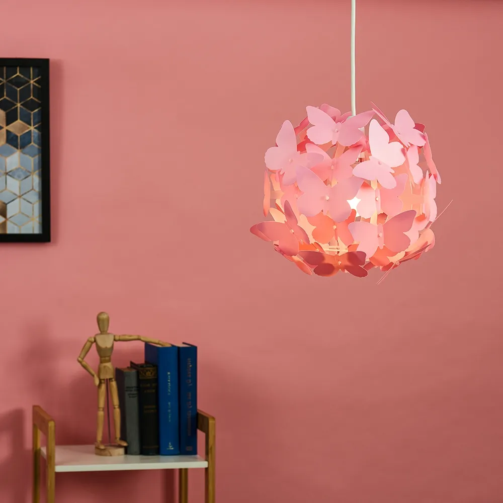 Butterfly Ball Pendant Shade - Pink