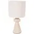Cady Stone Effect Drum Shade LED Table Lamp - Cream