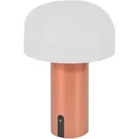 Calhoun Rechargeable LED Mushroom Table Lamp - Copper