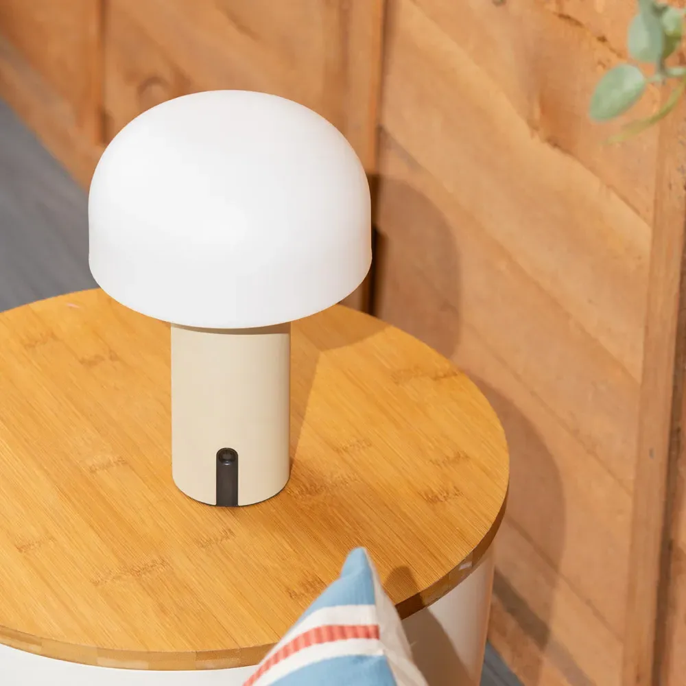 Calhoun Rechargeable LED Mushroom Table Lamp - Natural