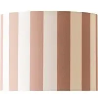 Callie Large Drum Lamp Shade - Natural and Brown Stripe, Fabric