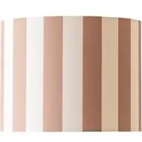 Callie Small Drum Lamp Shade - Natural and Brown Stripe, Fabric