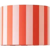 Callie Small Drum Lamp Shade - Orange and Pink Stripe, Fabric