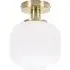Calpe Opal Frosted Shade LED Flush Ceiling Light - White, Gold