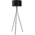 Camden Tripod Floor Lamp with Bulb - Black, Velvet