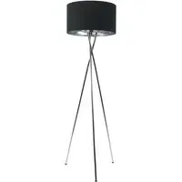 Camden Tripod Floor Lamp with Foot Switch - Black, Chrome